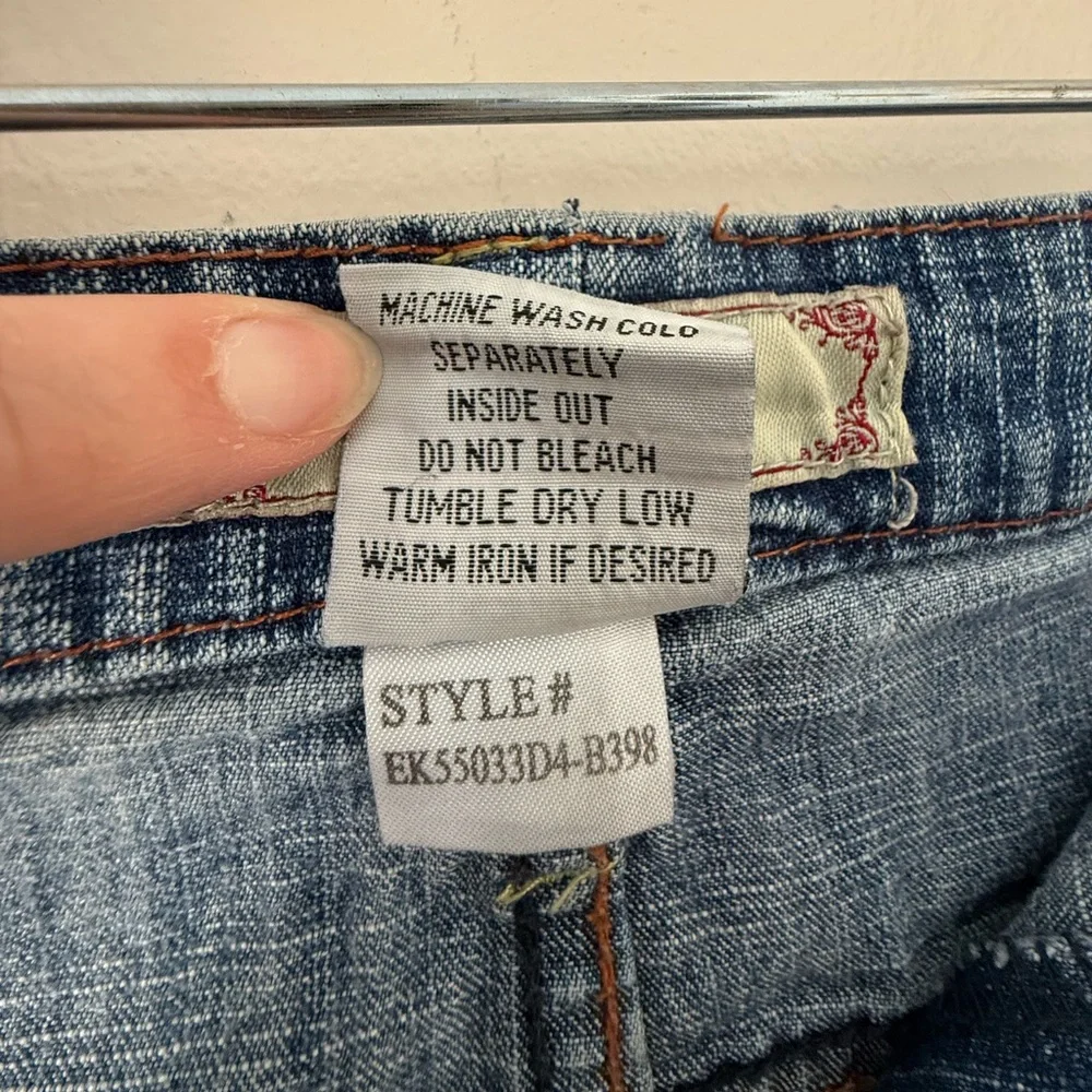 Vintage Y2K Plus Size YMI Light Blue Denim Low Rise Mini Skirt Womens Size 20 - Picture 7 of 12